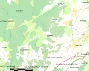 Poziția localității Véranne