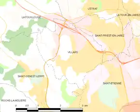 Poziția localității Villars