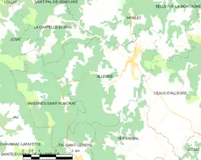 Poziția localității Allègre