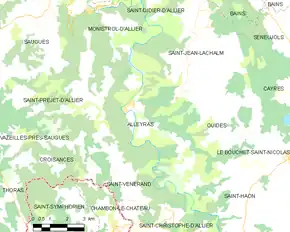 Poziția localității Alleyras
