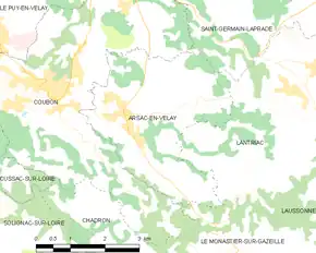 Poziția localității Arsac-en-Velay