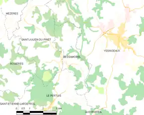 Poziția localității Bessamorel