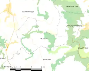 Poziția localității Blanzac