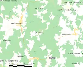 Poziția localității Bonneval