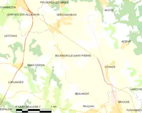 Poziția localității Bournoncle-Saint-Pierre