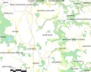 Poziția localității Le Brignon