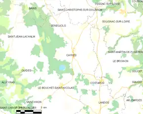 Poziția localității Cayres