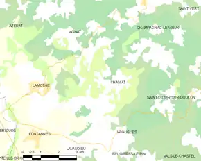 Poziția localității Chaniat