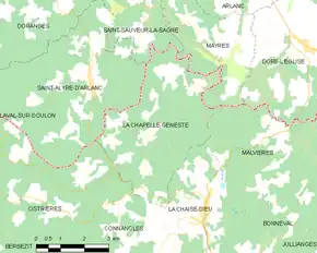 Poziția localității La Chapelle-Geneste