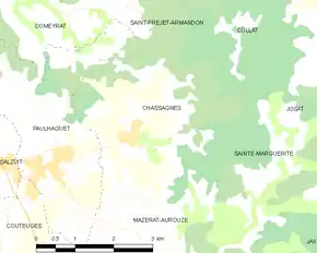 Poziția localității Chassagnes