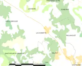 Poziția localității La Chomette