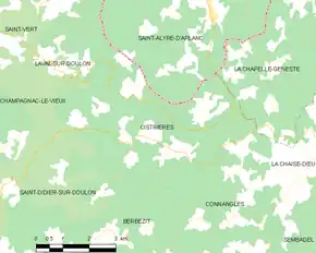 Poziția localității Cistrières