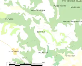 Poziția localității Domeyrat