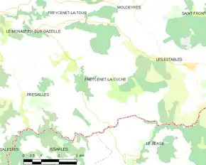Poziția localității Freycenet-la-Cuche