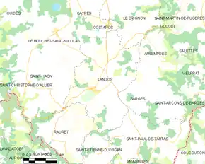 Poziția localității Landos