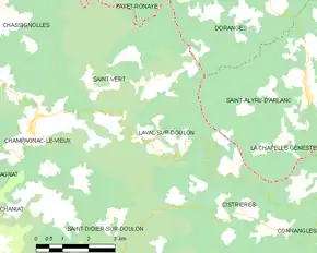 Poziția localității Laval-sur-Doulon