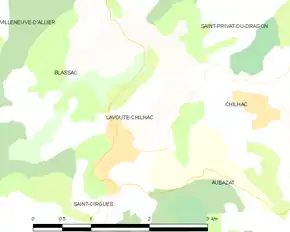 Poziția localității Lavoûte-Chilhac