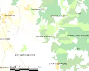 Poziția localității Mazerat-Aurouze