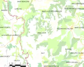 Poziția localității Mercœur