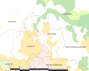 Poziția localității Le Monteil