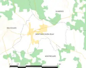 Poziția localității Montfaucon-en-Velay