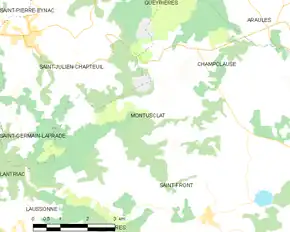 Poziția localității Montusclat