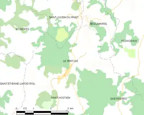 Poziția localității Le Pertuis