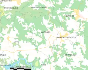 Poziția localității Raucoules