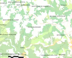 Poziția localității Roche-en-Régnier