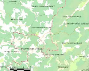 Poziția localității Saint-Bonnet-le-Froid