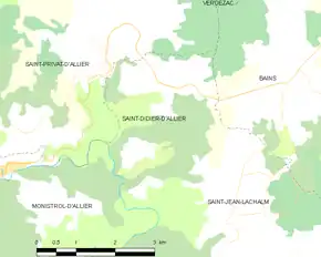 Poziția localității Saint-Didier-d'Allier