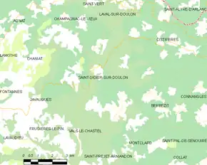 Poziția localității Saint-Didier-sur-Doulon