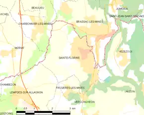 Poziția localității Sainte-Florine