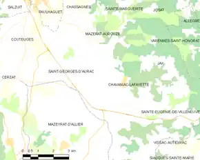 Poziția localității Saint-Georges-d'Aurac