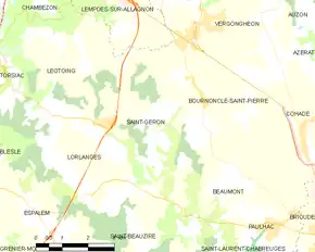 Poziția localității Saint-Géron