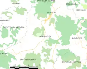 Poziția localității Saint-Hostien