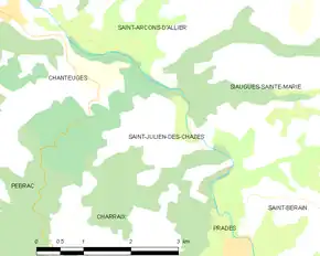 Poziția localității Saint-Julien-des-Chazes