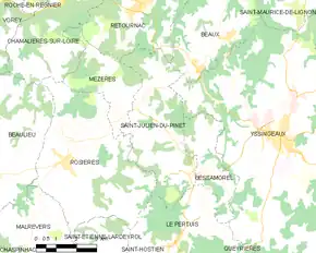 Poziția localității Saint-Julien-du-Pinet