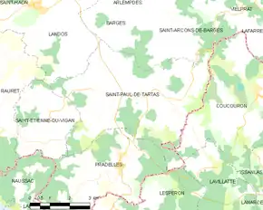 Poziția localității Saint-Paul-de-Tartas