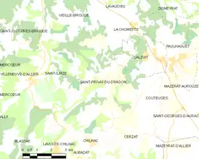 Poziția localității Saint-Privat-du-Dragon