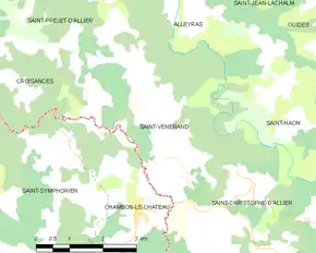 Poziția localității Saint-Vénérand