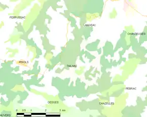 Poziția localității Tailhac