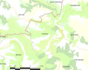 Poziția localității Torsiac