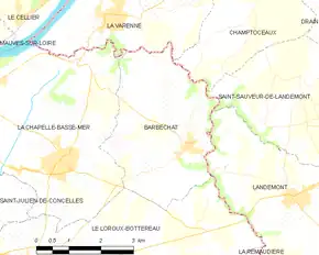 Poziția localității Barbechat