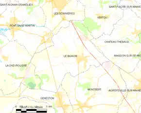 Poziția localității Le Bignon