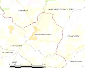 Poziția localității La Boissière-du-Doré