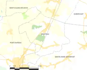 Poziția localității Drefféac