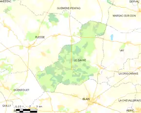 Poziția localității Le Gâvre