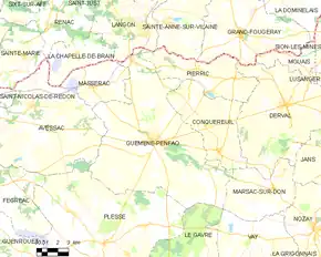 Poziția localității Guémené-Penfao