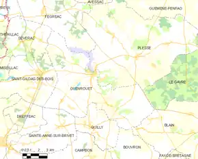 Poziția localității Guenrouet